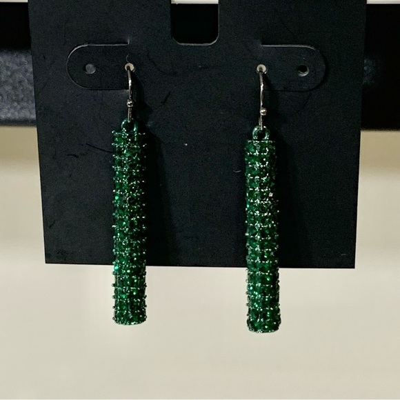 NWT Alfani hermatite tone colored pave linear drop earrings Masq collection 💍💎 - Picture 7 of 14